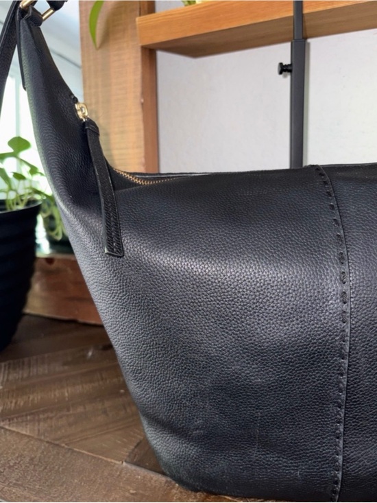T Monogram Pebbled Soft Small Shoulder Bag: Women Tory Burch Black Pebbled Leather Shoulder Bag